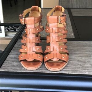Coach stylish leather wedges